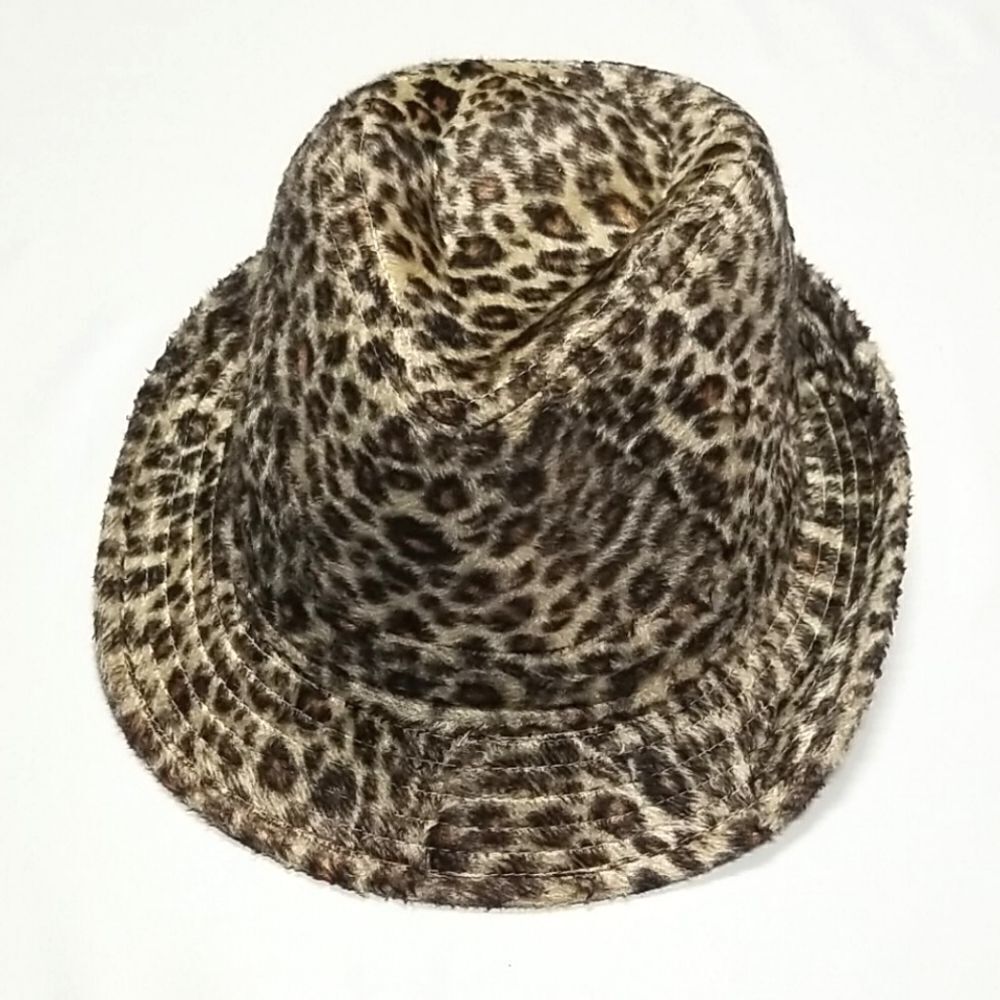 Leopard Print Hat Fedora Felt Women's Summer Hat